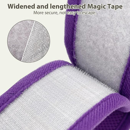 AIITLE Adjustable Bunny Harness & Leash Set - Soft Mesh Liner, Comfort Fit Plaid Pattern Vest with Magic Tape Design, Portable for Small Animal Pets Rat Squirrel Ferret Puppy Cat, Purple L
