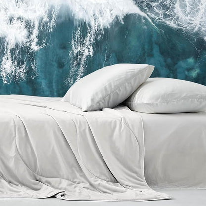 DOWNCOOL Cooling Comforter, White Cooling Blanket Twin Size, Cooling Duvet for Hot Sleeper, Breathable Summer Quilt, Lightweight Soft Q-Max>0.4 Arc-Chill Cool Comforter,68"X90"