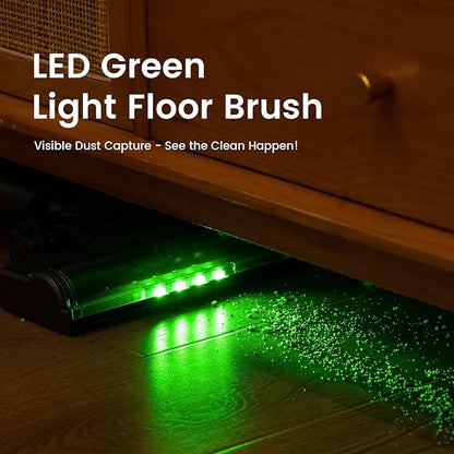 Suirviz Cordless Vacuum Cleaner, 40KPA/500W/35Mins, Powerful Suction with Green LED Dust Detection, Stick Vacuum Self-Standing, Lightweight Handheld Vacuum for Pet Hair, Carpet & Hard Floor