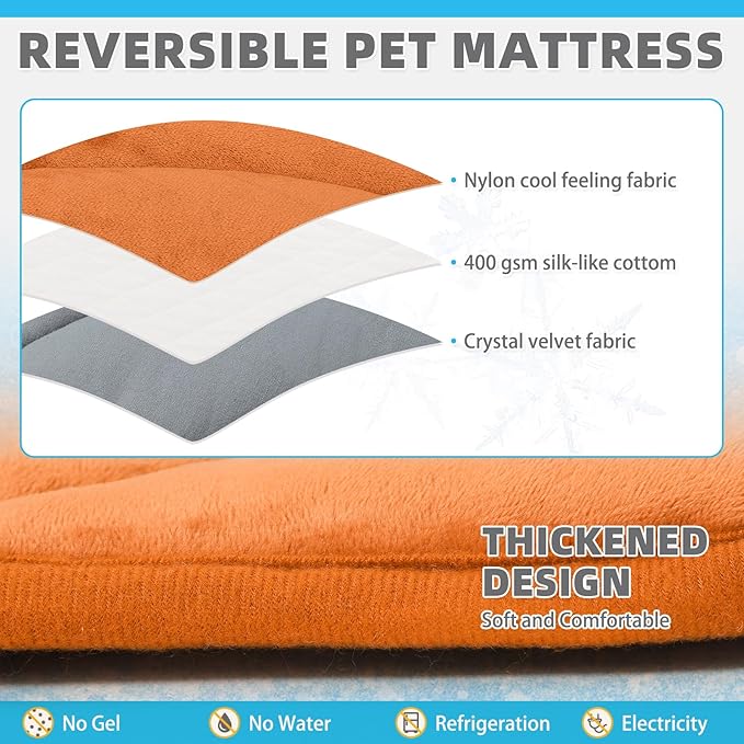 KOOLTAIL Self Warming Cat Bed Mat for Indoor Cats Dogs, Reversible Cozy Pet Heated Pad Blanket with Thermal Foil, Thicken Cat Window Perch, Puppy Kitten House for Crate, Desk, Floor,Outdoor,Maple Leaf