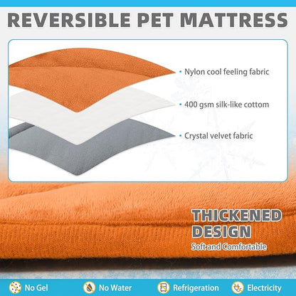 KOOLTAIL Self Warming Cat Bed Mat for Indoor Cats Dogs, Reversible Cozy Pet Heated Pad Blanket with Thermal Foil, Thicken Cat Window Perch, Puppy Kitten House for Crate, Desk, Floor,Outdoor,Maple Leaf