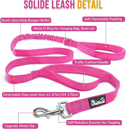 Lukovee No Pull Dog Harness & Leash Set - Heavy Duty Dog Vest Harness with Soft Padded for Medium Large Dogs, Adjustable Reflective Tactical Pet Harness for Easy Walk and Training (L, FU)