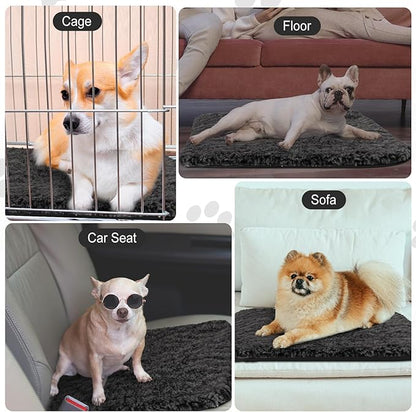 Drydiet 4 Pack Self Warming Cat Pads Self Heating Cat Mat Washable Homeless Dogs Thermal Pads Kennel Pad Reflects Body Heat Warm Crate Bed Mat for Indoor Outdoor Pet(Black,16 x 20 Inch)
