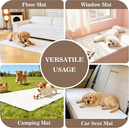 MYSKY HOME 100% Waterproof Couch Cover, Pet Couch Covers for Dogs Washable, Non Slip Couch Covers for 3 Cushion Sofa Pet Friendly, Sofa Covers Slipcovers Protector Dog Bed Cover, Off White, 35"x82.7"