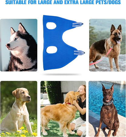 Kkiimatt 10 in 1 Dog Pet Grooming Hammock Harness with Nail Clippers/Trimmer, Nail File,Dog Nail Hammock, Dog Grooming Sling for Nail Trimming/Clipping (XXXL/Under 130lb, Blue)