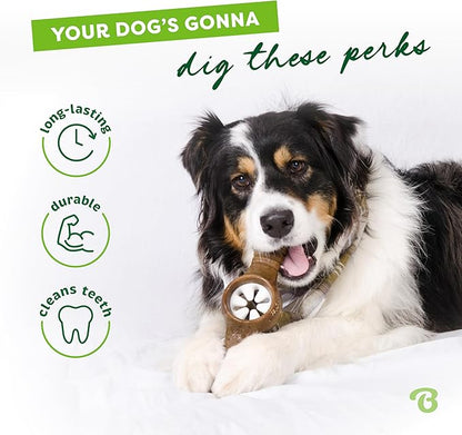 Benebone Pawplexer Interactive Treat Dispensing Tough Dog Puzzle Chew Toy, Made in USA, Medium, Real Bacon Flavor