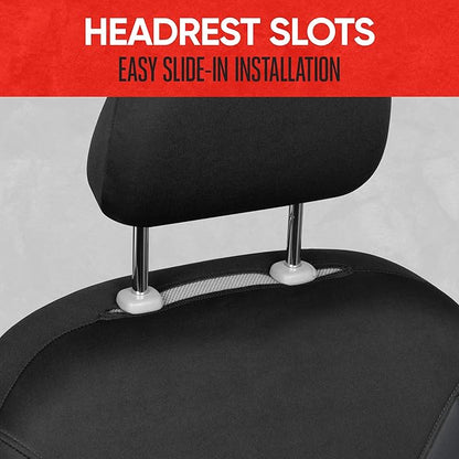 Motor Trend SpillGuard 2 Charcoal Gray Seat Covers for Cars & Seat Covers for Trucks - Neoprene Waterproof Car Seat Covers Front Seats Only - SUV Seat Covers Protector - Forros para Asientos de Carro