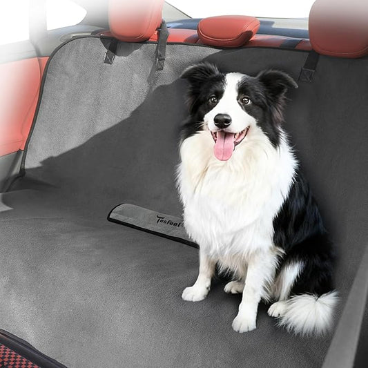 1160g Heavy Duty Towel Car Seat Cover, Sweatproof Absorbent Microfiber Rear Seat Protector for Gym Beach Athletes, Universal Fit Waterproof Back Seat Mat for Sedans SUV Minivans,Gray