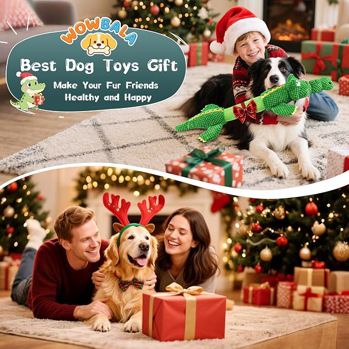 WOWBALA Dog Toys for Aggressive Chewers : Tough Interactive Tug of War Dog Toys-Squeaky Chew Toys for Small,Medium,Large Breed