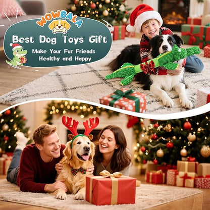 WOWBALA Dog Toys for Aggressive Chewers : Tough Interactive Tug of War Dog Toys-Squeaky Chew Toys for Small,Medium,Large Breed