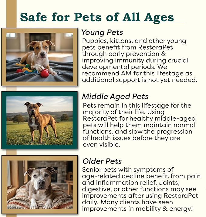 RestoraPet 4-Pack Dog & Cat Unflavored Liquid Multivitamin | Dog Arthritis Pain Relief | Hip&Joint Vitamins for Dogs | Anti Inflammatory Supplement for Dogs & Cats | Organic & Non-GMO, Vet Approved