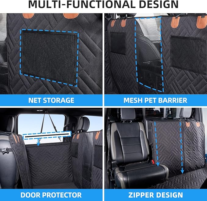 ABE Truck Floor Cover for Dogs,Dog Car Seat Cover for Back Seat,Seat Covers for Trucks,Dog Hammock for Truck,Back Seat Pet Cover for Dogs,Seat Cover for Truck F150/RAM1500/Silverado
