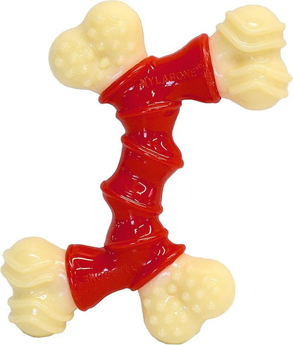 Nylabone Double Bone Power Chew Toy for Dogs, Dog Toys for Aggressive Chewers, Bacon Flavor, X-Small - Up to 15 lbs, 1 Count