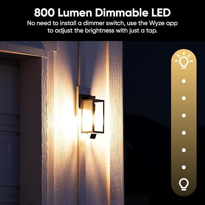 WYZE Bulb Cam Security Camera, 2K HD Outdoor Light Bulb Camera, Color Night Vision, Dimmable LED Bulb, Motion Detection, Siren Alarm, Works w/Alexa/Google Assistant. Free Expert Support
