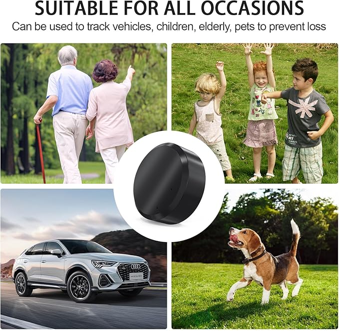 Mini GPS Tracker for Vehicles: Tracker Device for Vehicles No Subscription No Monthly Fee Car Tracker Device Hidden Magnetic Real-Time Tracking for Cars Kids Dogs (GF11-N2)
