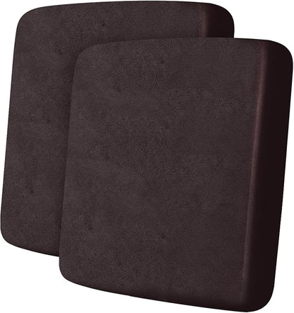 ANARACHON Leather Look Couch Cushion Covers Sofa Seat Slipcovers Sets Couches Furniture Protector for Sectional Armchair Loveseat Pets Kids Stretch Spandex Fabric (2 Cushion Sofa, Chocolate)