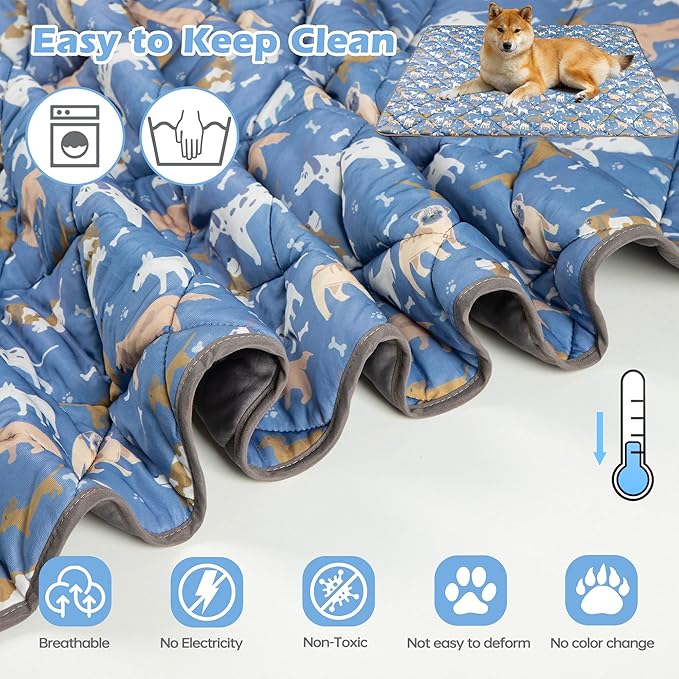 Dog Cooling Mat,Cat Self Cool Ice Pad,Lightweight Pet Cooling Pads Blanket Bed Cover,Puppies Summer Cool Tech Fabric,Washable Dog Sleeping Mat for Home & Outdoor,Keep Cool for Pets