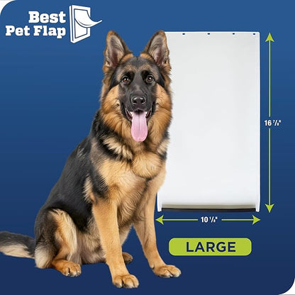 Best Pet Flap Large Replacement Dog Door Non PVC Flap Fits PetSafe PAC11-11039 - Measures 10 1/8" x 16 7/8" Longer Lasting, Most Energy Efficient, Less Shrinkage, BPA Free