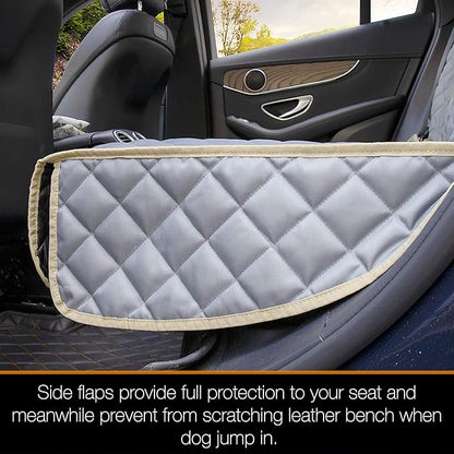 iBuddy Car Seat Cover Waterproof Back Seat Cover for Kids and Dogs Without Smell Heavy Duty and Nonslip Rear Seat Protector Non Stick Fur Bench Seat Cover for SUV Van Easy to Install Machine Washable