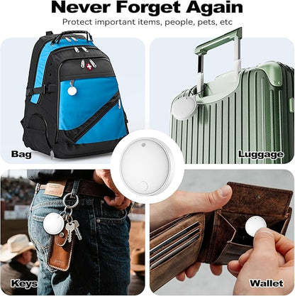 Air Smart Tags-2 Pack for Android, Google Android Tag Tracker Work with Google Find My Device (Find Hub), Key Finder/Luggage Tracker/Item Locator, 2 Pack White