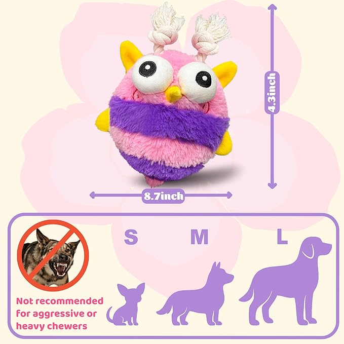 GUKCO Moving Dog Toys – Rechargeable Interactive Dog Squeaky Toy with Motion-Activated Ball, Music, Recording & Silent Modes – Self-Play Toy for Small, Medium & Large Breeds (Bee)