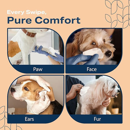 REFRESHIFY Dog Wipes for Paws and Butt - Plant Based Unscented (Pack of 400) - Pet Wipes for Dogs and Cats - Deodorizing Non Toxic Dog Wipes, +12 Additional Travel Wipes
