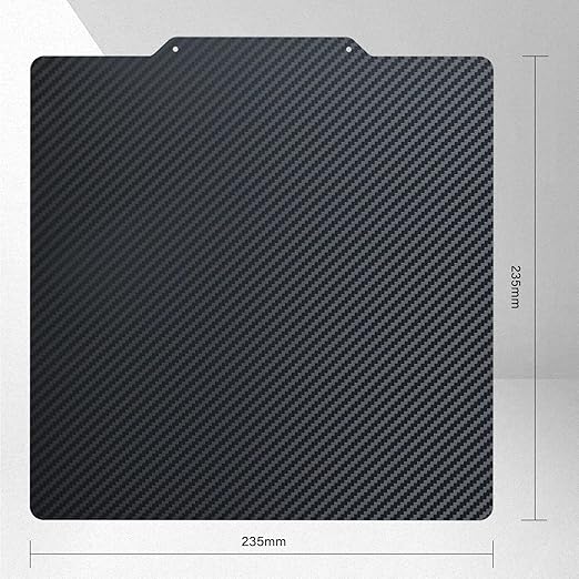 Textured PEI & Smooth PET (Carbon Fiber Pattern) Build Plate Flexible Heated Bed Compatible with Ender 3 Neptune 3 4