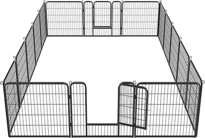 Topeakmart Dog Playpen Outdoor Puppy Exercise Pen Indoor Portable Pet Fence for Yard/RV Camping, 32 Inch 16 Panels