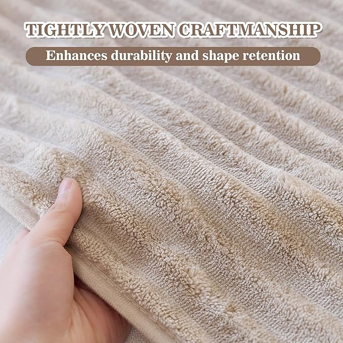 MYSKY HOME 100% Waterproof Couch Cover, Couch Covers for Dog Washable, Non Slip Couch Covers for 3 Cushion Sofa Pet Friendly, Sofa Covers Slipcover Furniture Protector Dog Bed Cover, Khaki, 35"x70.9"