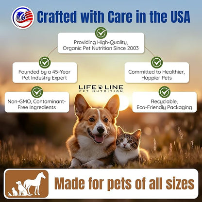 Life Line Organic Ocean Canister Kelp for Cats, Dogs, Livestock, and Horses | Supports Skin, Coat & Immune Health – Reduces Tartar, Plaque & Shedding – Increases Metabolism and aids Digestion -10 lb
