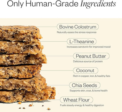MAEV Human-Grade Anxiety & Calming Supplement Bars | Natural Support for Stress Relief & Calm Behavior, 30 Count