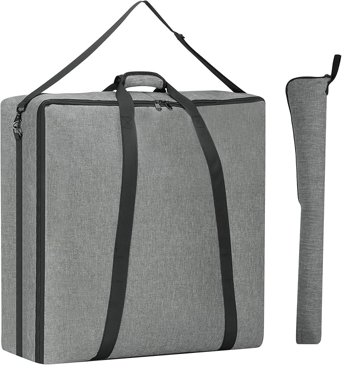 24" Dog Playpen Storage Bag, Suitable for Foldable Exercise Pet Playpens, Dog Fence Travel Bag With Handles For Camping and RV Trip, Waterproof Oxford Fabric Grey