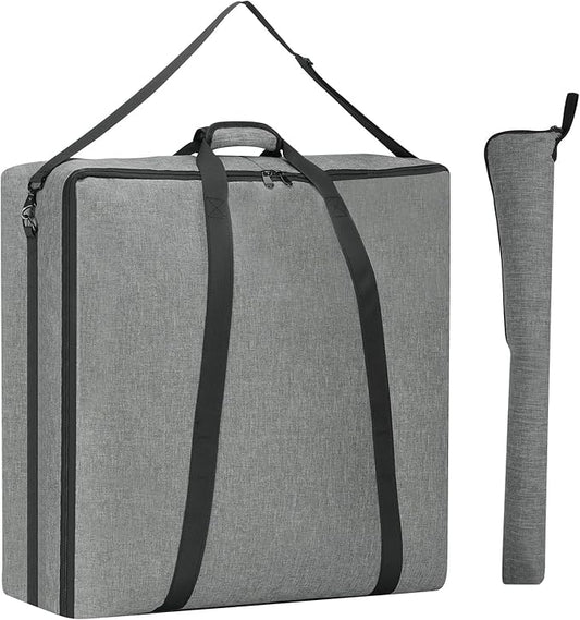 24" Dog Playpen Storage Bag, Suitable for Foldable Exercise Pet Playpens, Dog Fence Travel Bag With Handles For Camping and RV Trip, Waterproof Oxford Fabric Grey