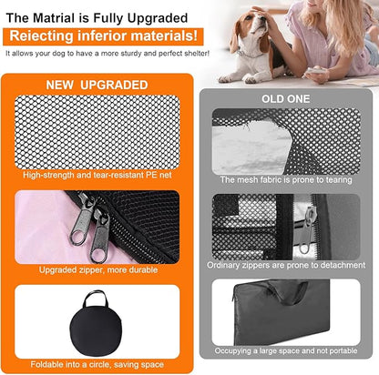 Dog Cat Playpen,Portable Pet Puppy Playpen,Rabbit Puppy Dog Play Pen for Indoors,Dogs Tent for Indoor Cats,Kitten Playpen,Collapsible Small Cats Crate Cage for Small Dogs with Carrying Case(Pink, M)