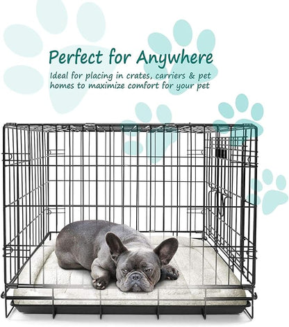– Pet Bed Crate Pad | Small-Sized Dog Crate Pad Measures 28 x 14 x 3 |Cat or Dog Mattress Features Soft, Padded Sleep Area | Machine Washable Pet Crate Pad with Anti-Skid Bottom | Gray