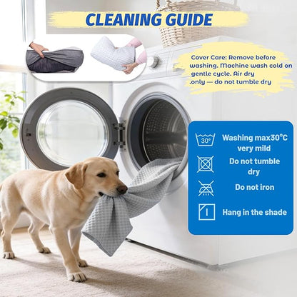 WATANIYA PET Cooling Dog Bed, Washable Cooling Mat for Large Dogs with Removable Cover, Self Cooling Couch Cover for Dog, Non-Slip Dog Couch Bed, 35x31 Inch, Grey