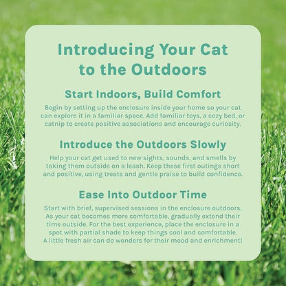 Kitty City Outdoor Catio Furniture and Play Kits for Cats, Three Way Tunnel