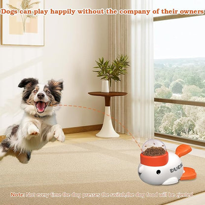 Dog Interactive Treat Dispenser Toy, Food Puzzle Slow Feeder (White)
