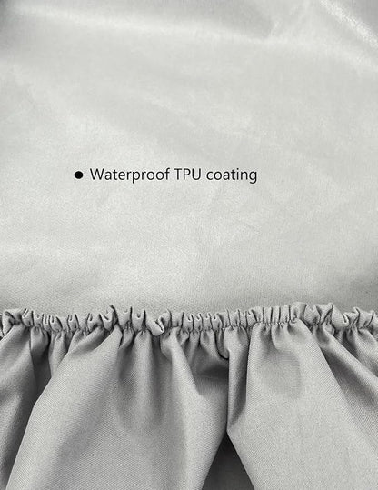 Round Dog Bed Sheet Covers Replacement Washable Waterproof Plastic Slip Cover for 44 to 45 inch Light Grey