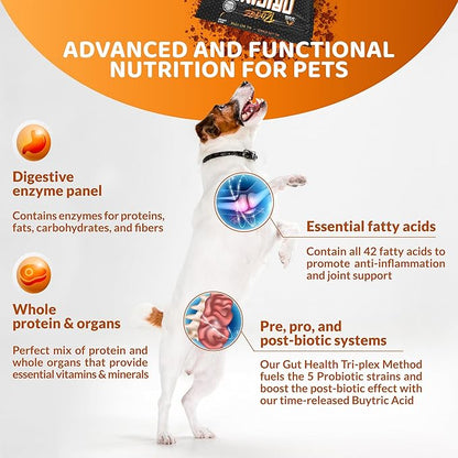 ROGUE PET SCIENCE Origins 5-in-1 Dog Supplement - Powdered Food Topper w/Natural Omega 3 Fish Oil - Supports Healthy Digestion, Skin, and Coat - Helps Reduce Itching & Joint Inflammation (2 lbs)