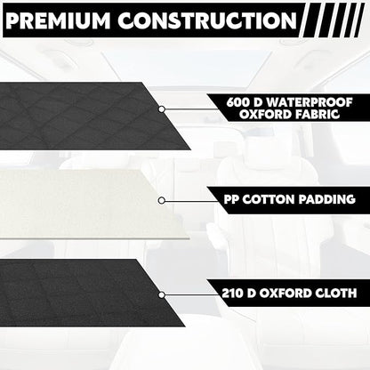 HOMBYS Back Seat Extender for Dogs,Dog Car Seat Cover with Storage Car Organizer,Dog Car Seat Extender with Storage for Front or Back Seat,Waterproof Scratch Proof Cover for Cars Trucks and SUVs,Small