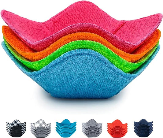 Aticca Microwave Bowl Cozy Holders for Hot Food Set of 4 Hot Pads for Bouillon Cups Multipurpose Heat Proof Plate Holder