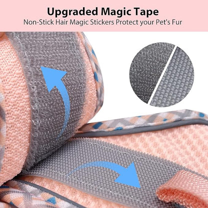 AIITLE Dog Harness and Leash Set - Ultra-Comfortable XXS-XL Vest with Strong Magic Tape & Glow-in-Dark Reflective Strips, Chafe-Free for Teddy, Schnauzer (Pink, M)