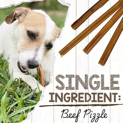 Nature Gnaws Small Bully Sticks for Dogs 5-6" (25 Count) - Long Lasting for Light Chewers and Puppies - Natural Thin Beef Dog Chew Bones - Rawhide Free