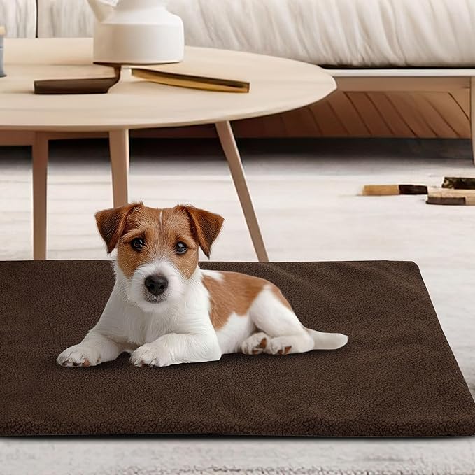 PETMAKER Small/Medium Self Warming Thermal Crate Pad-25x18-Chocolate,Brown