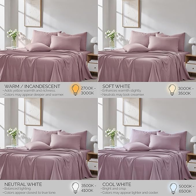 Southshore Fine Living, Inc. 4-Piece Deep Pocket Twin Sheet Set, 21-Inch Deep Pocket Twin Fitted Sheet, Microfiber Sheets, Pillow Cases Standard Size Set of 2, Lavender Bedding, Lavender Sheets