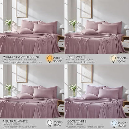 Southshore Fine Living, Inc. 6-Piece Ultra-Soft Microfiber King Size Sheet Set, Lavender, Includes Extra Deep Fitted Sheet, Oversize Flat Sheet, 4 Pillowcases