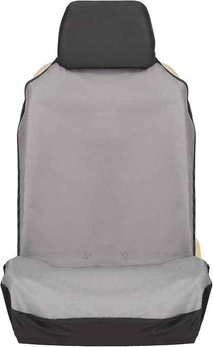 PetSafe Happy Ride Waterproof Bucket Seat Cover for Dogs and Pets - Fits Cars, Trucks and SUVs - Waterproof Area Protection - Grey