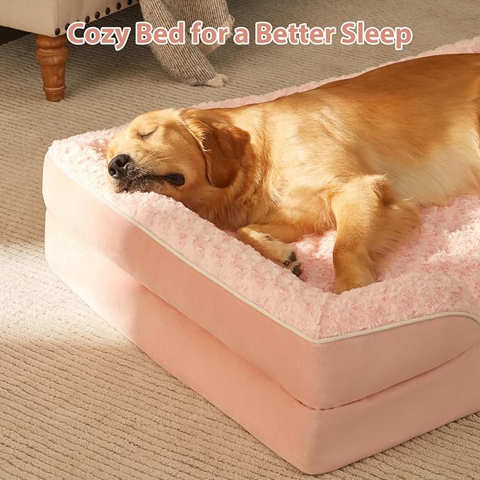 WNPETHOME Dog Beds for Large Sized Dogs, Washable Orthopedic Dog Couch Sofa Bed with Waterproof Lining & Non-Skid Bottom for Pet Sleeping