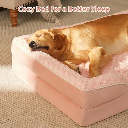 WNPETHOME Dog Beds for Large Sized Dogs, Washable Orthopedic Dog Couch Sofa Bed with Waterproof Lining & Non-Skid Bottom for Pet Sleeping